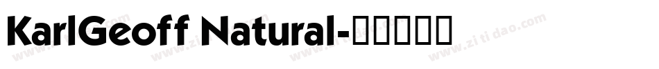KarlGeoff Natural字体转换